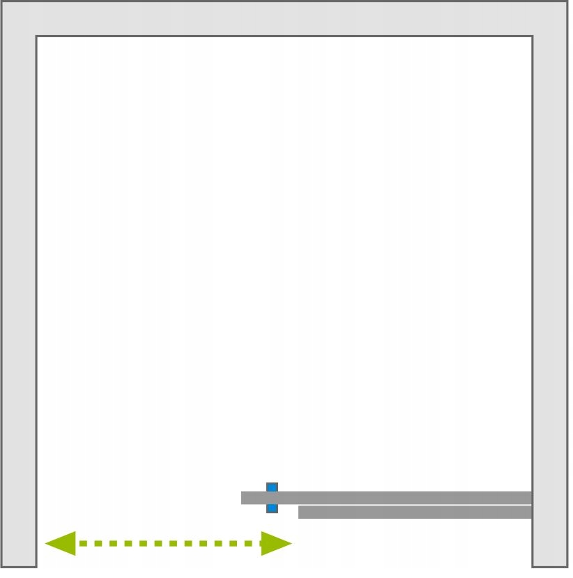 Drzwi prysznicowe wnękowe szklane złote 160 P brąz Linia Idea Gold DWJ