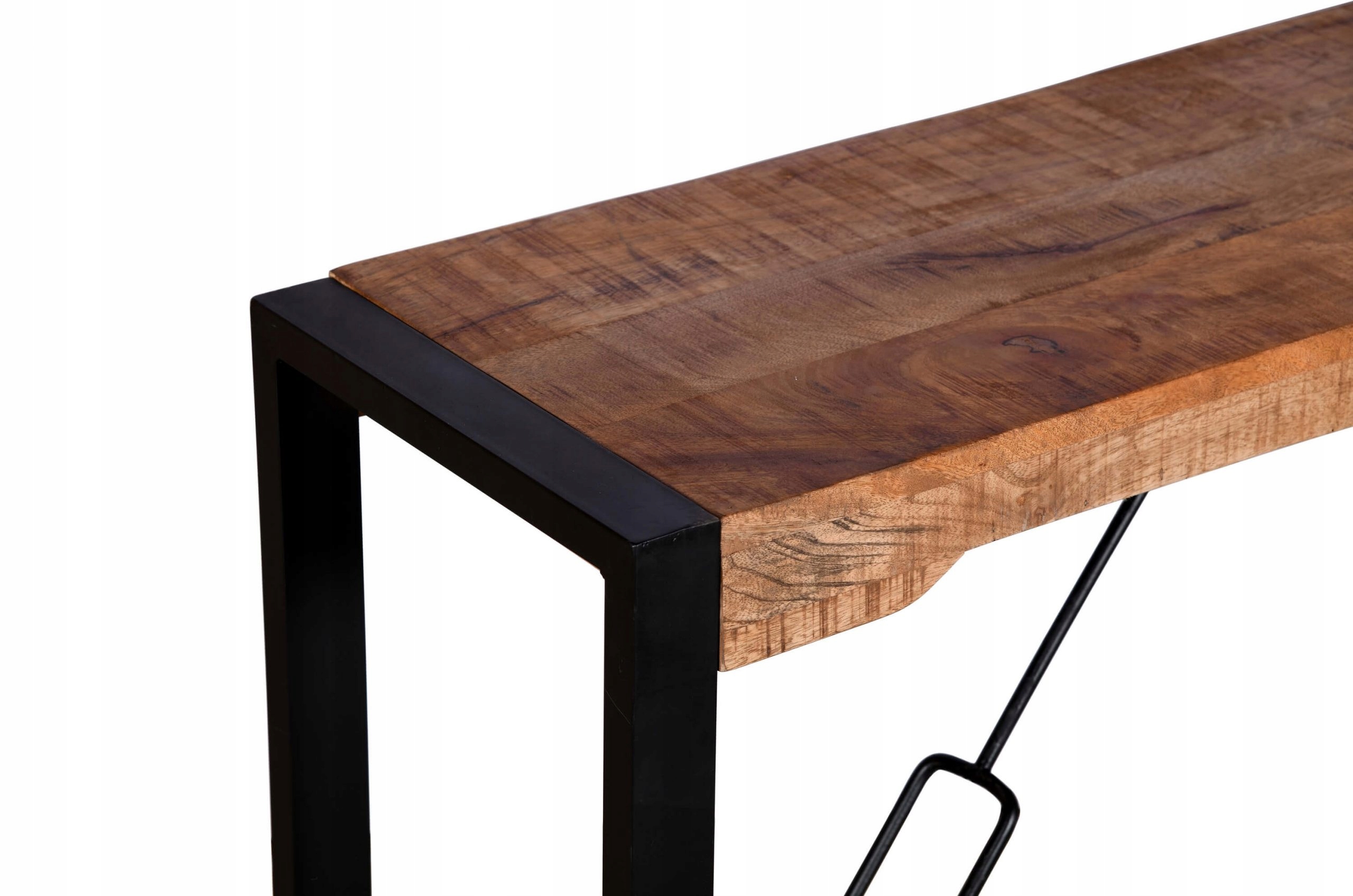 Konsola industrialna drewno mango Głębokość mebla 35 cm