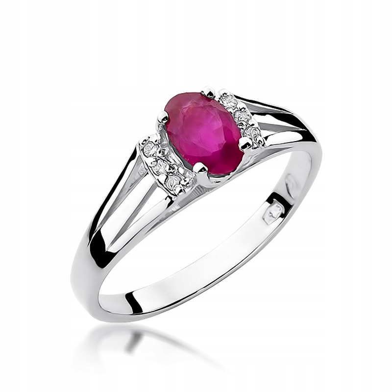 Prstýnek s brilianty a rubínem r20