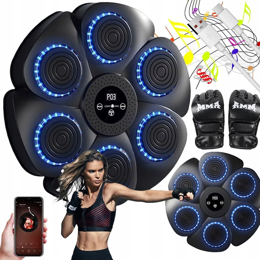 Music Boxing Machine Boxovací Stěna Hudební Štít Bluetooth Pro Cvičení