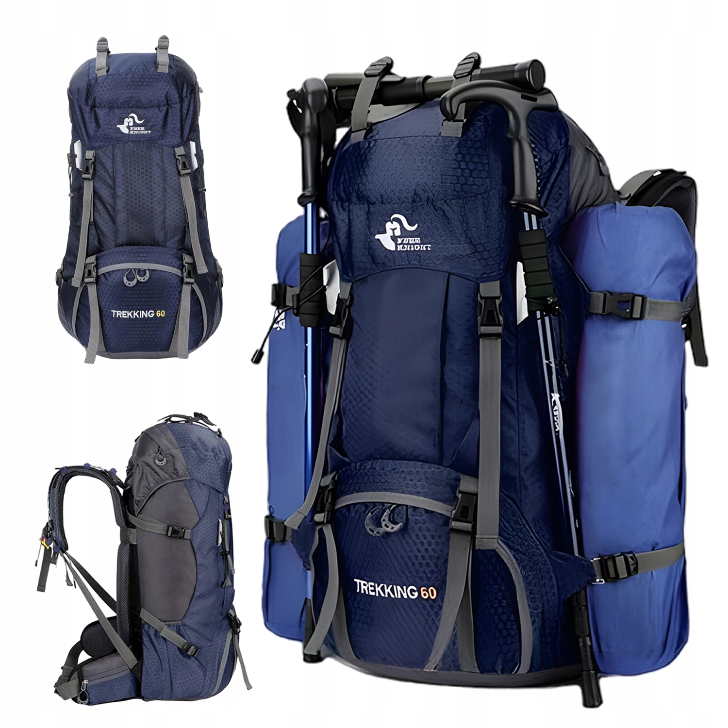 Plecak Turystyczny 60L Trekkingowy W Góry Męski Damski Górski Sportowy