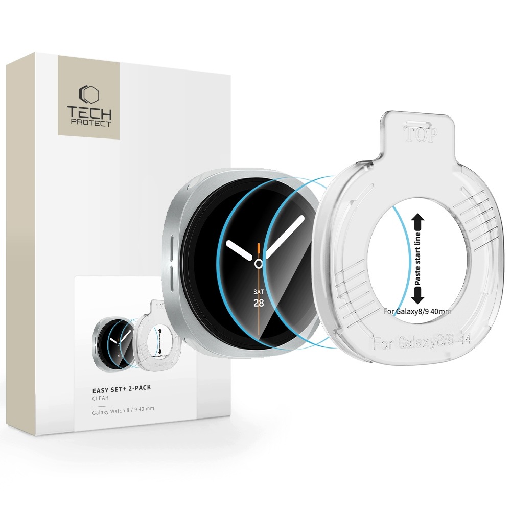 Szkło Hartowane Tech- Protect Easy Set+ 2- Pack Samsung Galaxy Watch 8 9