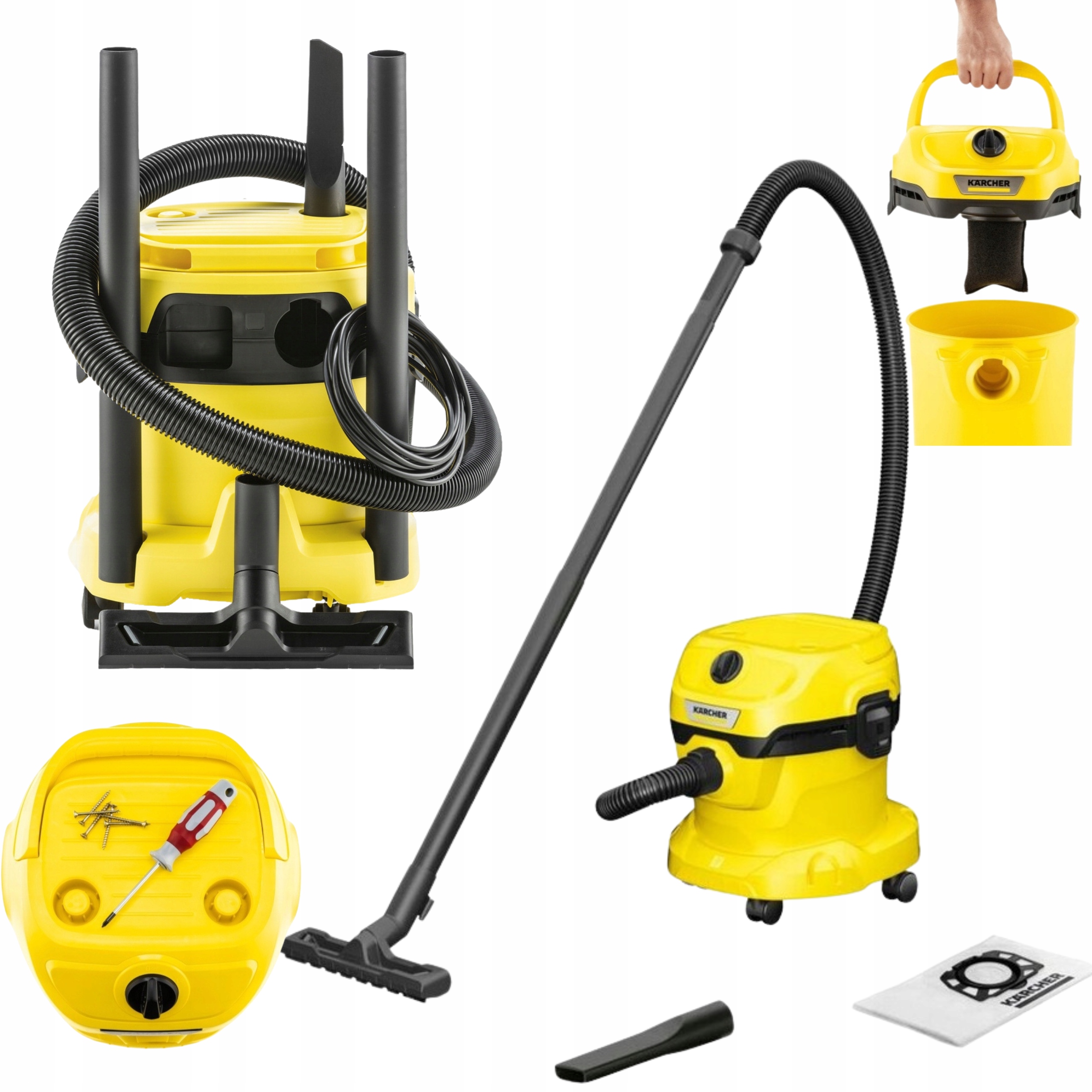 Odkurzacz Przemysłowy Domowo-warsztatowy Na Mokro I Sucho Mocny Karcher