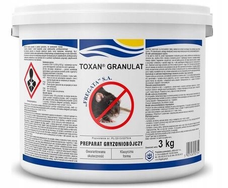 Trutka na myszy szczury Toxan Granulat 3kg