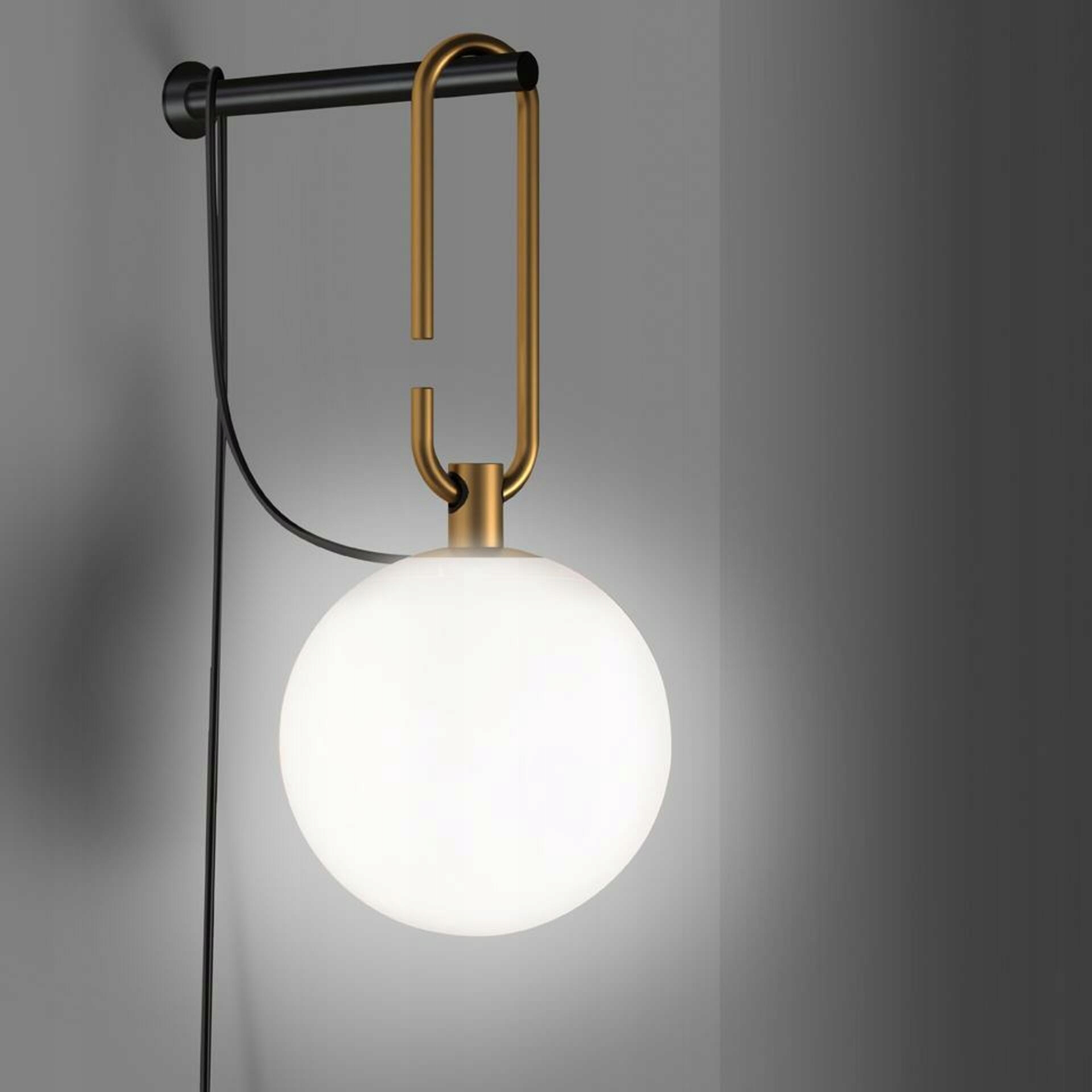 Artemide nh nástenné svietidlo 1277010A, design Neri&Hu, E14, IP20, mosadz/sk