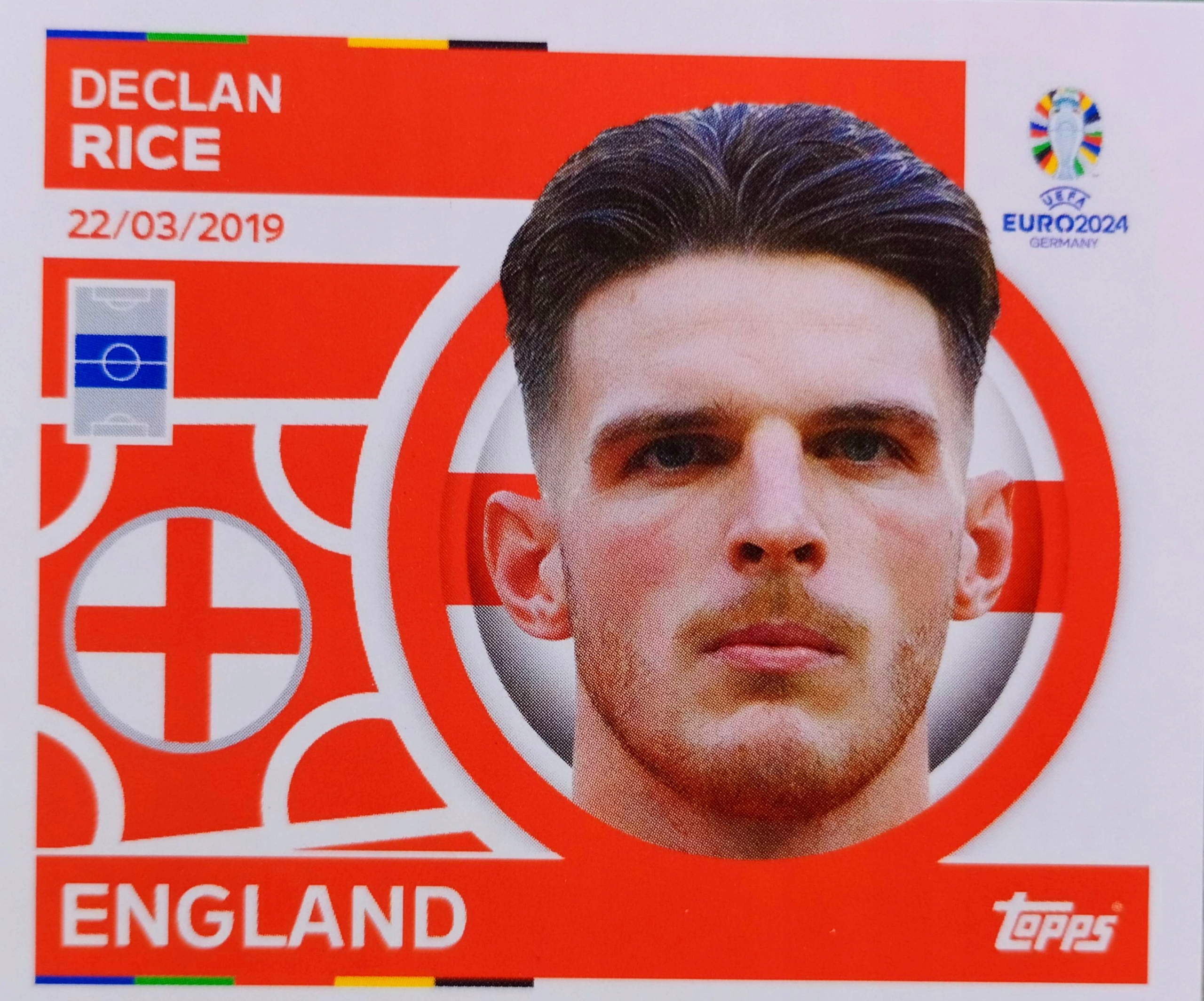 Euro 2024 Topps Match Attax naklejka Eng 14 Declan Rice Anglia