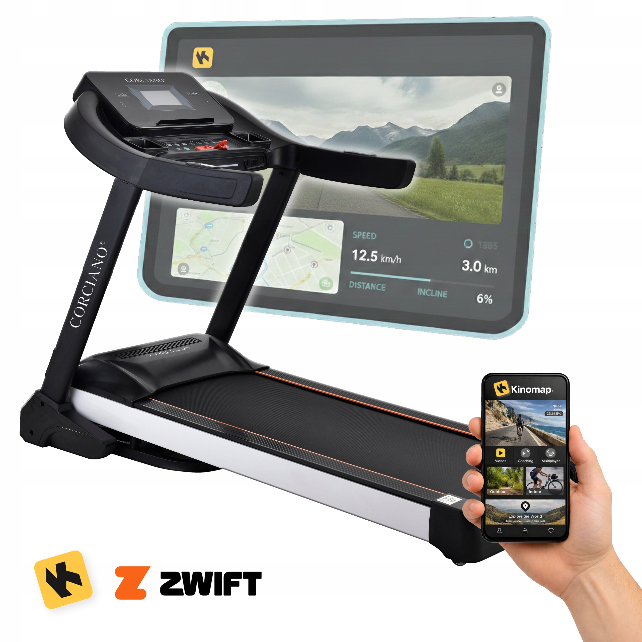 Elektrický běžecký pás Corciano Forza skládací max 180 kg