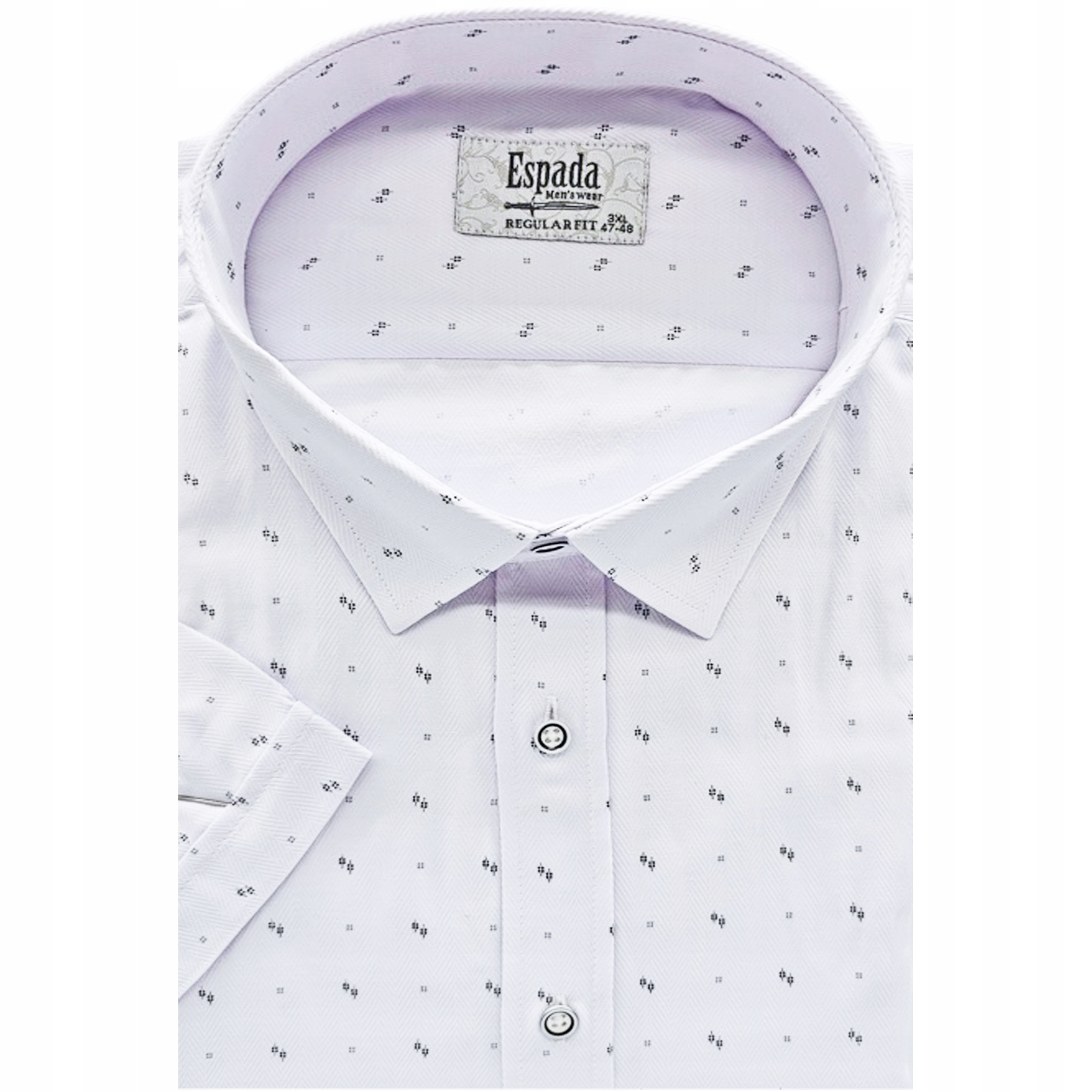 Biała We Duża Modna Koszula 6XL 53/54