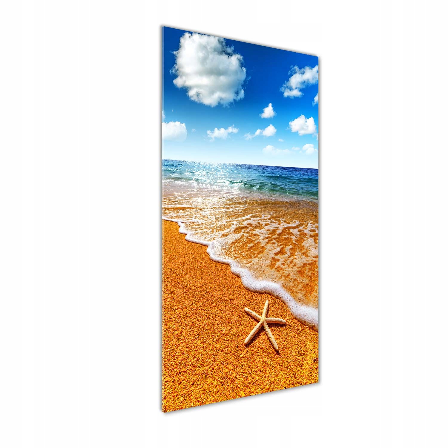 Fotoobraz na skle Hviezdica na pláži 50x125 cm