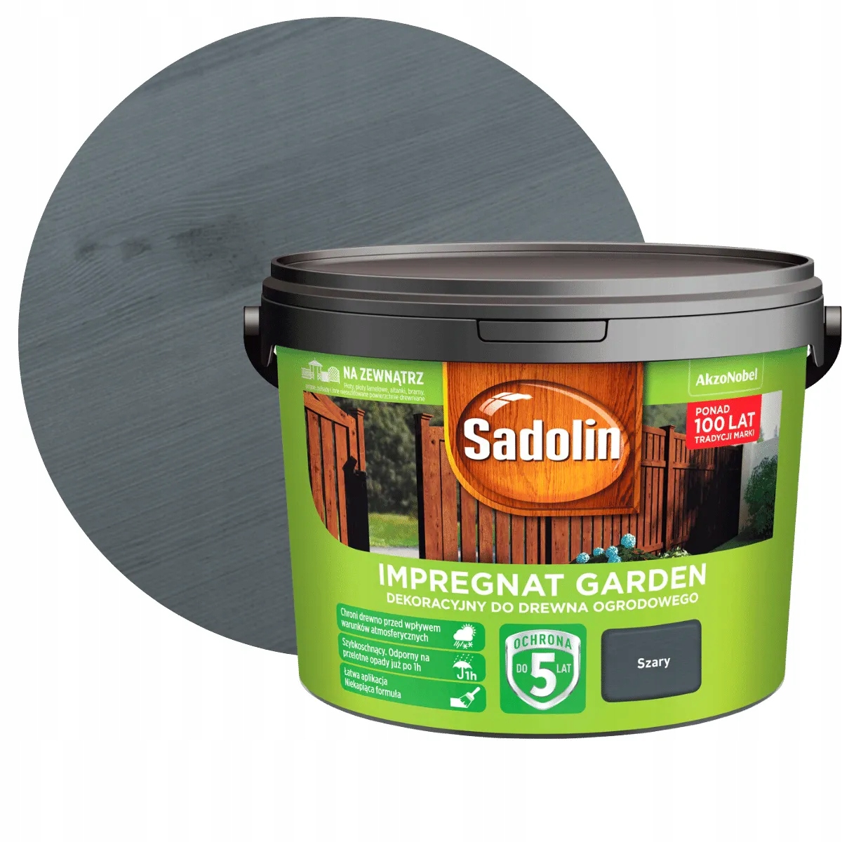 Sadolin Garden Impregnat Do Drewna Ogrodowego Szary 9L