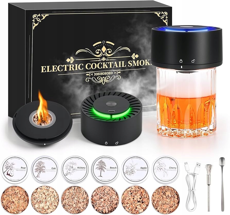 Sada Na Uzení Whisky Smoker Elektrická Dřevěná Jako dárek