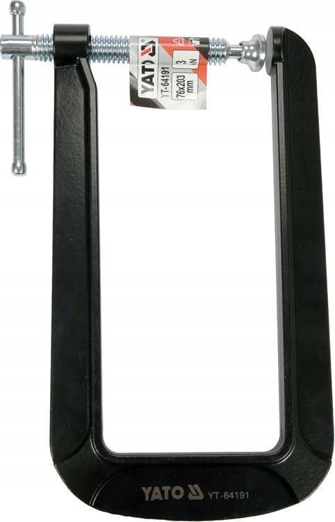 ŚCISK STOLARSKI ŻELIWNY GŁĘBOKI TYP C 76 x 203 mm