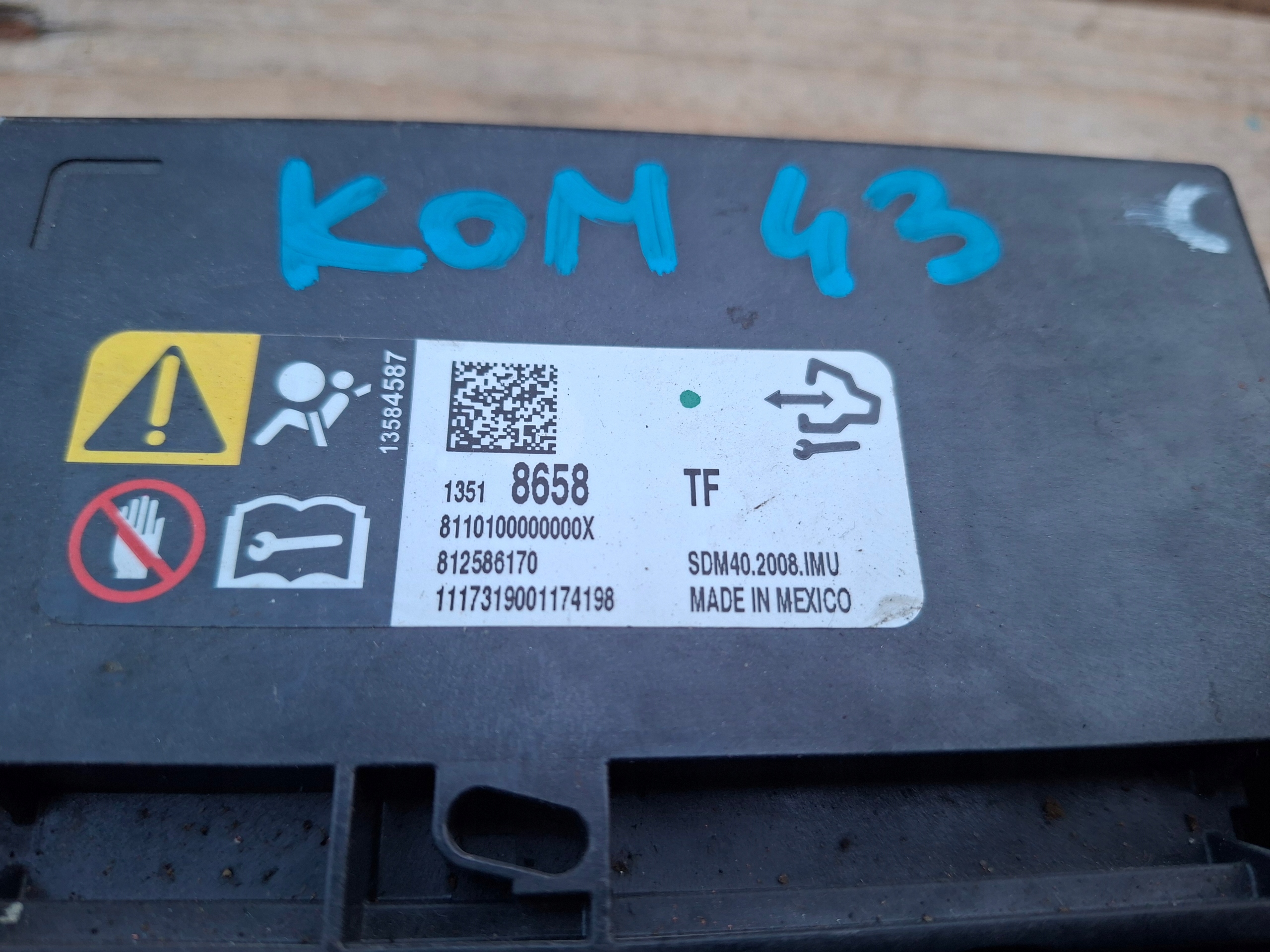 module airbag OPEL INSIGNIA B 13518658