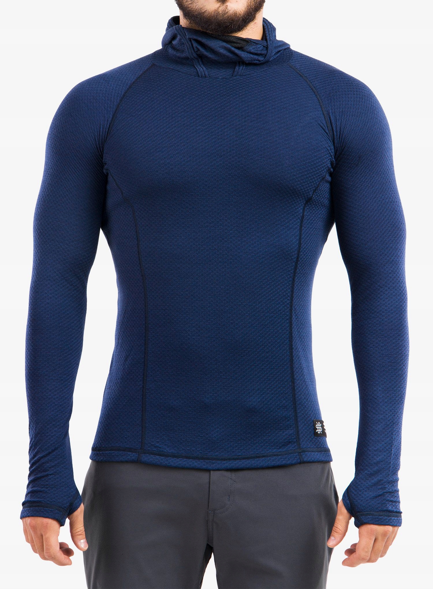 Sensor Merino Df Tee L/s Termoaktivní Mikina s kapucí tmavě modrá XL