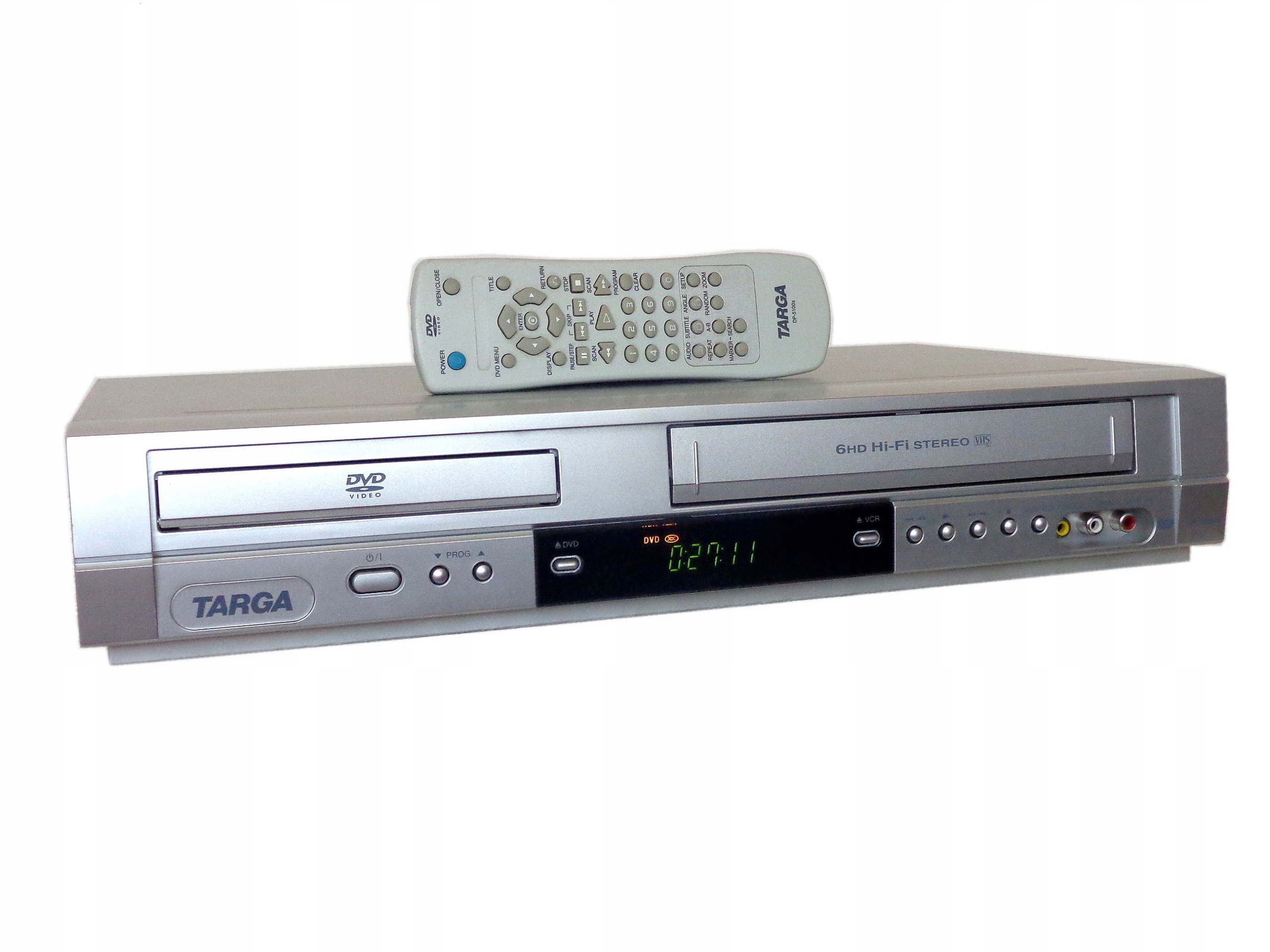 Combo DVD-VHS 6GŁOWIC SP/LP NTSC Mp3 JPEG DiVX