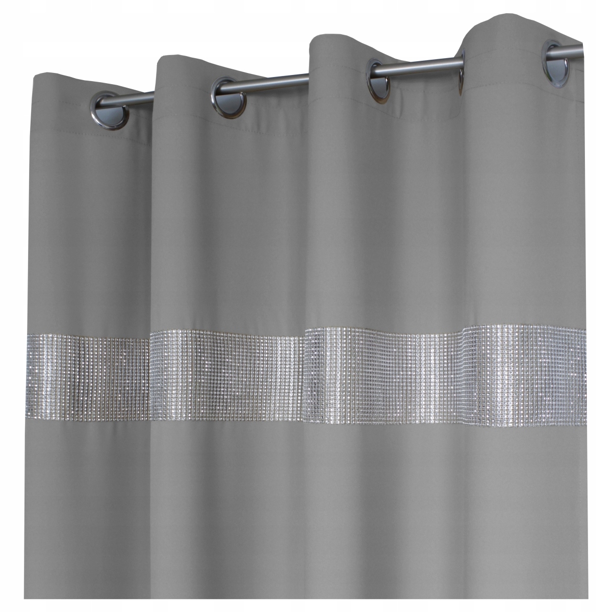 

Zasłona Cyrkonie Przelotki 145x250 wys. Jas. Szary