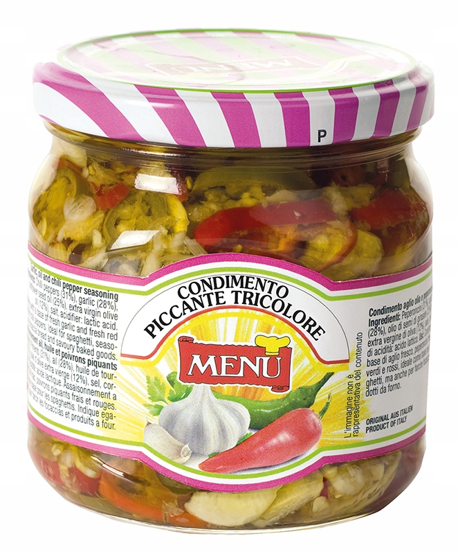 Mix pikantnych papryczek 390 g Menu' bez glutenu