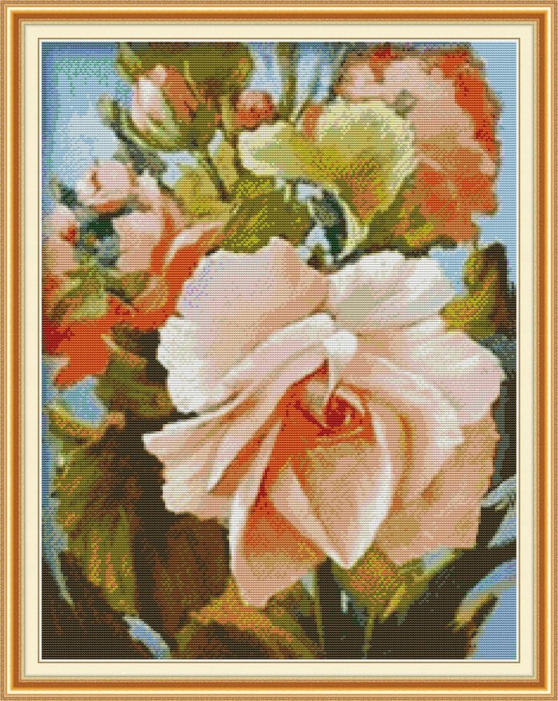 Křížková výšivka počítaná sada (kanva, mulina)