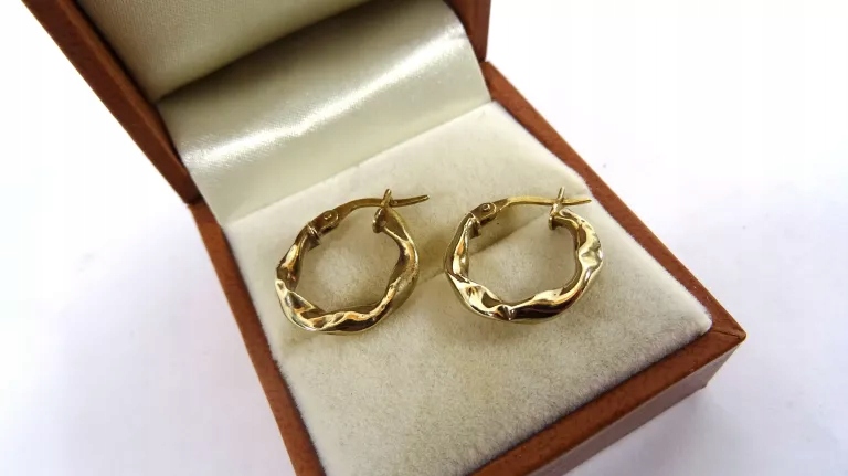 REWELACYJNE ZŁOTE KOLCZYKI PR.333, 8K. OKRĄGŁE