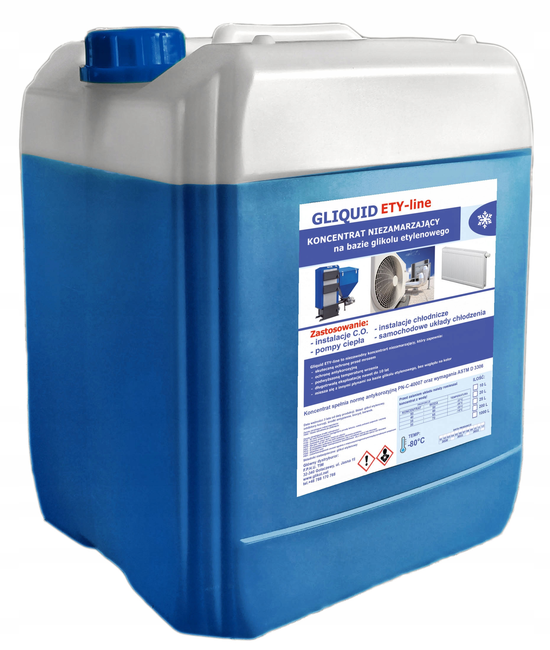 Koncentrát ethylenglykolu Gliquid -80°C 20L