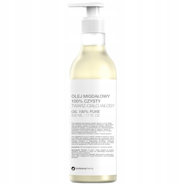 

Botanicapharma Olej migdałowy 100% czysty 500 ml