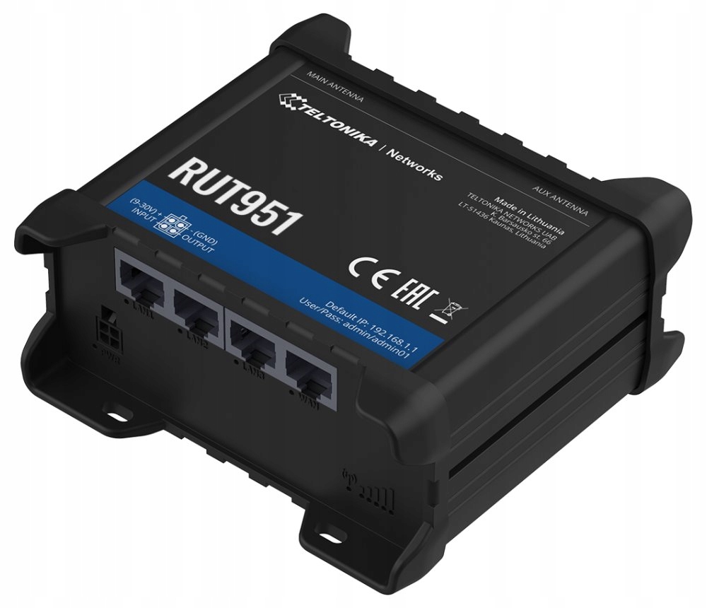 Teltonika Lte Wi-Fi Router RUT951, 2,4 GHz, 802.11b/g/n, 2/3/4G, Lte