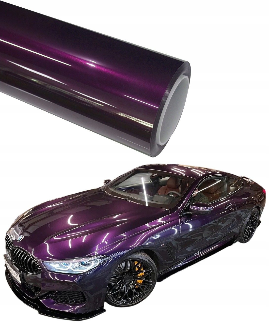 Fólie Fialová Diamantová Metallic 2m*152cm Automobilová Pet Dýha Lesklá]