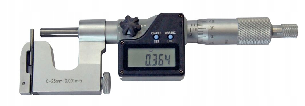 Зовнішній мікрометр універсальний 0-25 мм IP65