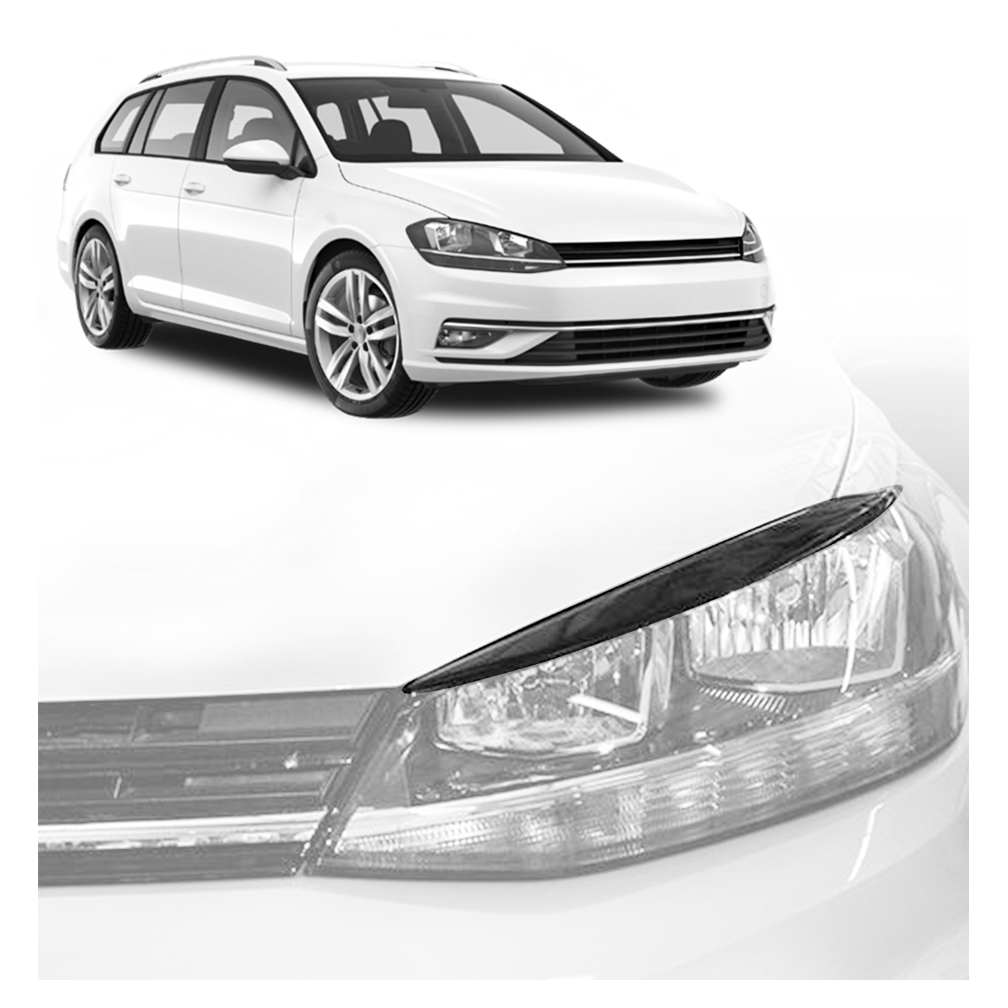 Krytky předních světlometů pro Volkswagen Golf VII Auv 2017-2020 Kombi