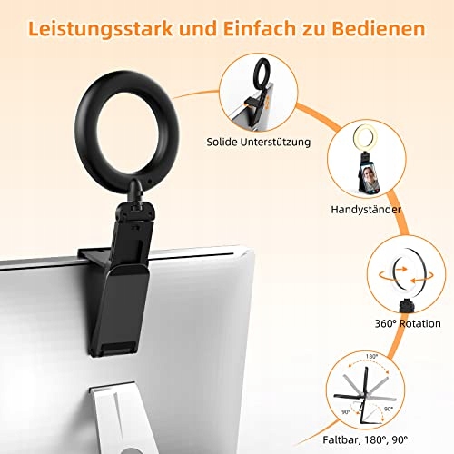 EVERSHOP Ring Light for Laptop PC Video Conferencing 2-Lamp Set — miniatura 6