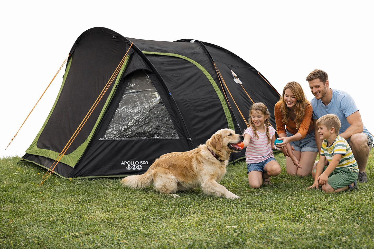 Namiot Turystyczny 5-Osobowy Vango Apollo Black 500 Wodoodporny Kopułowy