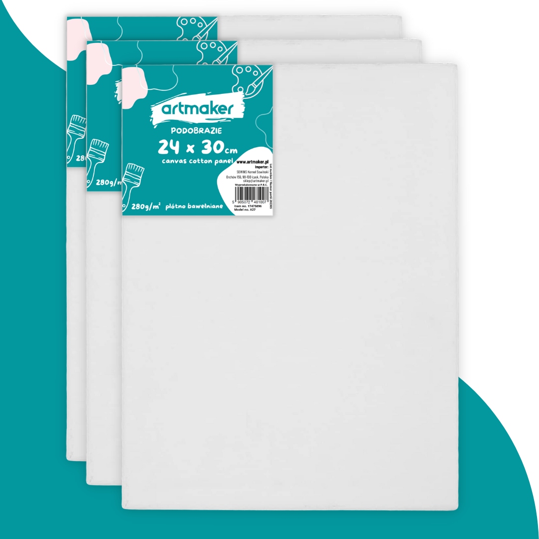 ZESTAW MALARSKI DO MALOWANIA FARBY PŁÓTNO Marka Artmaker