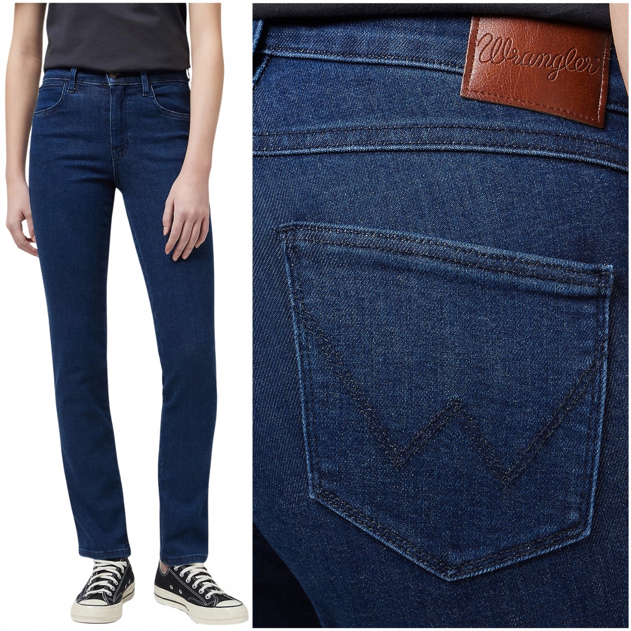 Wrangler Slim elastické jednoduché vysoké dámské džínové kalhoty W30 L32