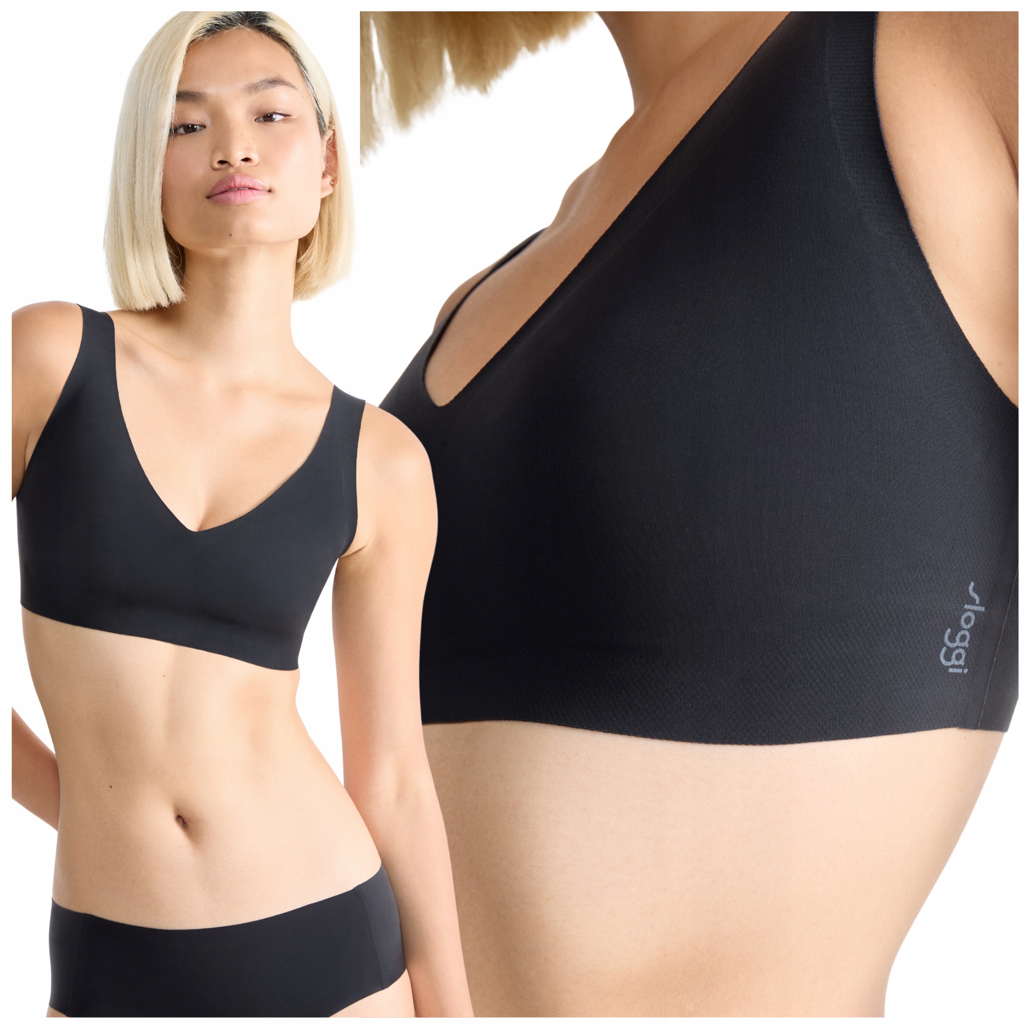 Top pohodlná podprsenka bez kostic basic Sloggi Zero Feel 2.0 Bralette černá M
