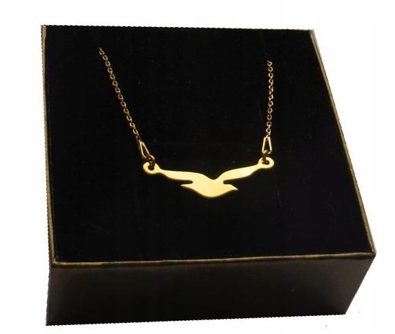 

Naszyjnik celebrytek srebro 925 pozłacane Mewa