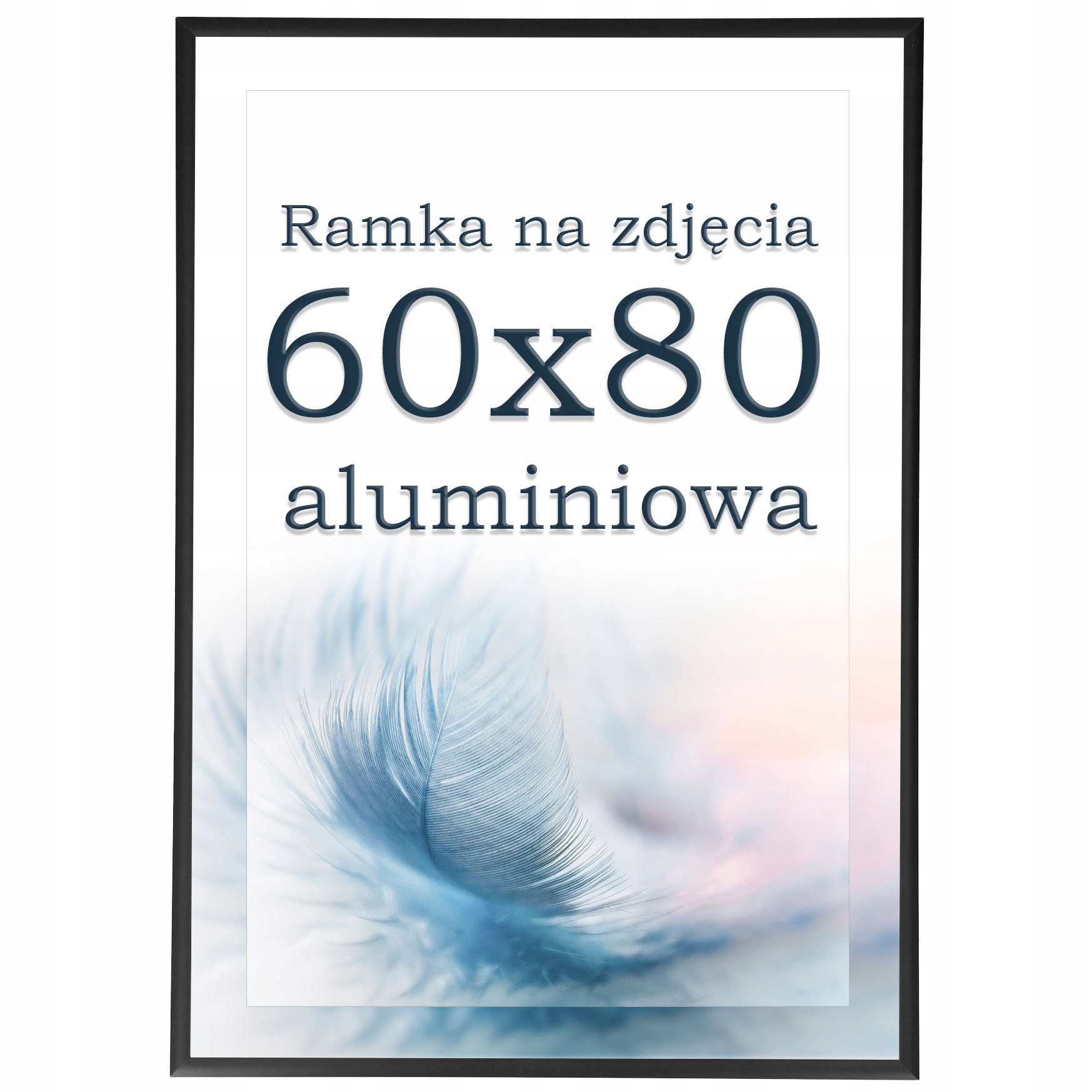 

Ramka 60x80 aluminiowa czarna ramki na zdjęcia