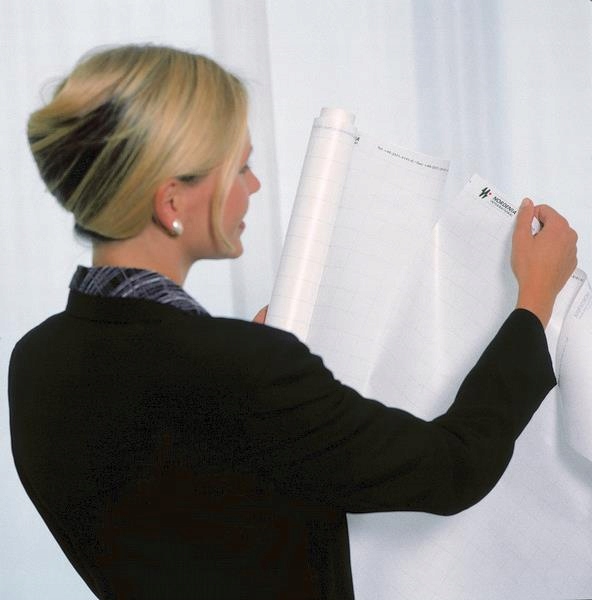 Folia Tablica Flipchart Typ EasyFlip Rolka Wygodna Suchościeralna Solidna Waga produktu z opakowaniem jednostkowym 1 kg