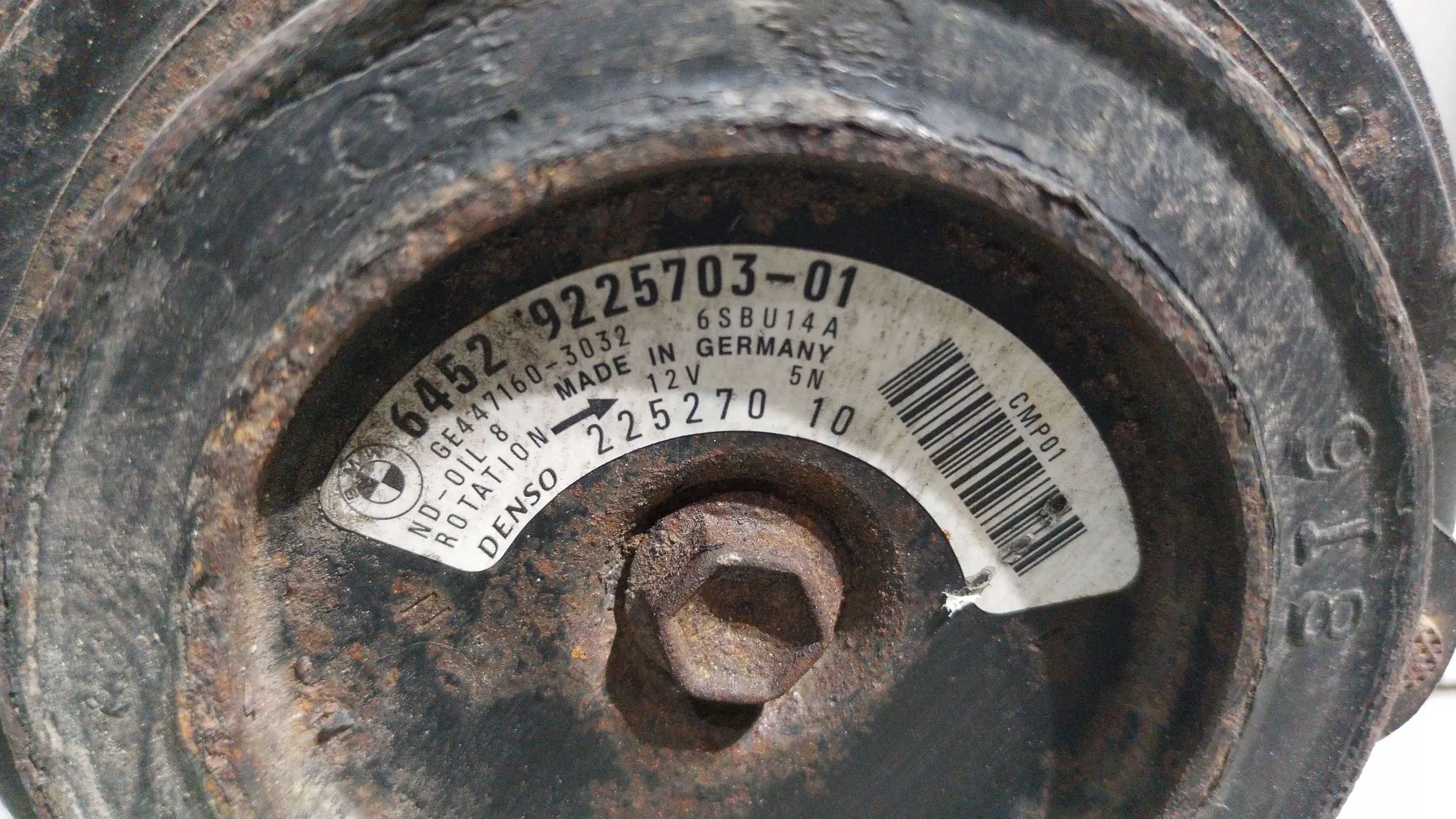 kompresor klimatizaci 447260-3822 BMW E90 E91 316d 318d E92 E93 320d N47