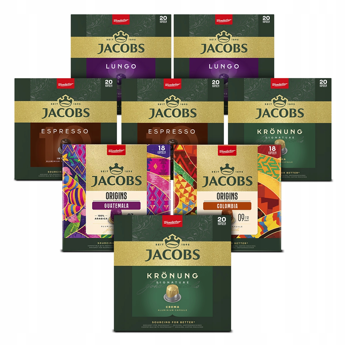Kapsułki Jacobs do Nespresso(r)* mix 7+1 Gratis!