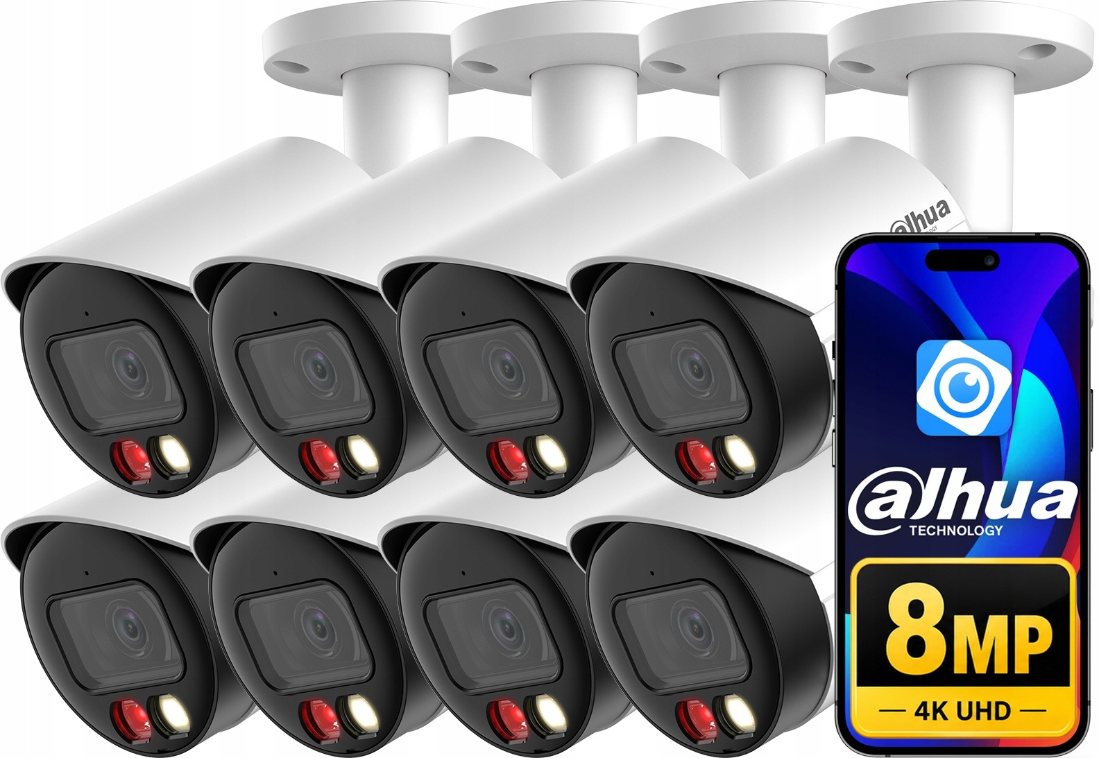 Súprava kamier 8MPx 8x IPC-HFW2849S-S-IL HiLook Hikvision Hybrid Light