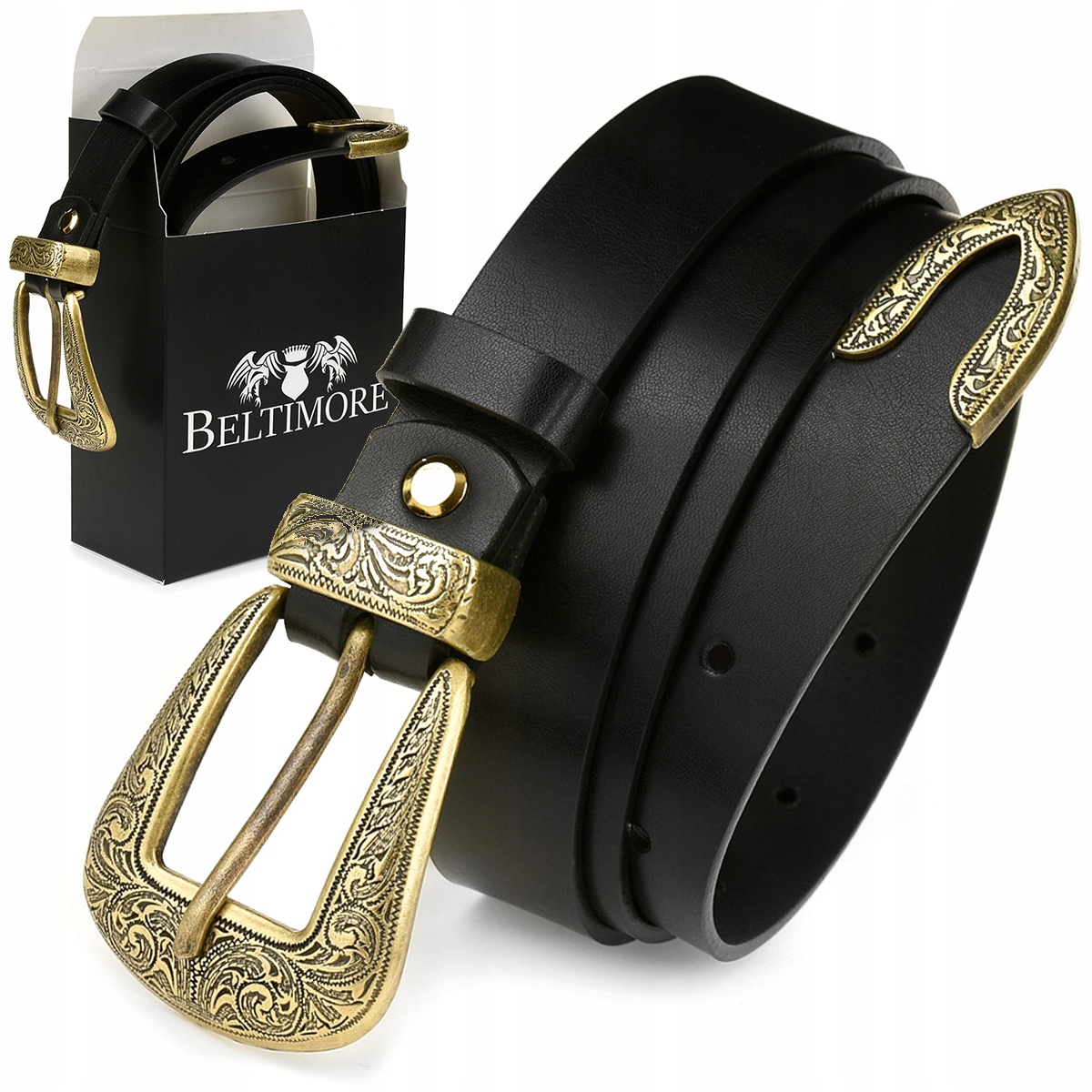 

Pasek Damski Skórzany Podkowa Kowbojski Do Spodni