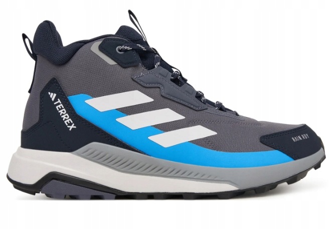 adidas Trekkingové boty Terrex Anylander Mid Rain.Rdy Hiking Shoes JR6593 Šedá