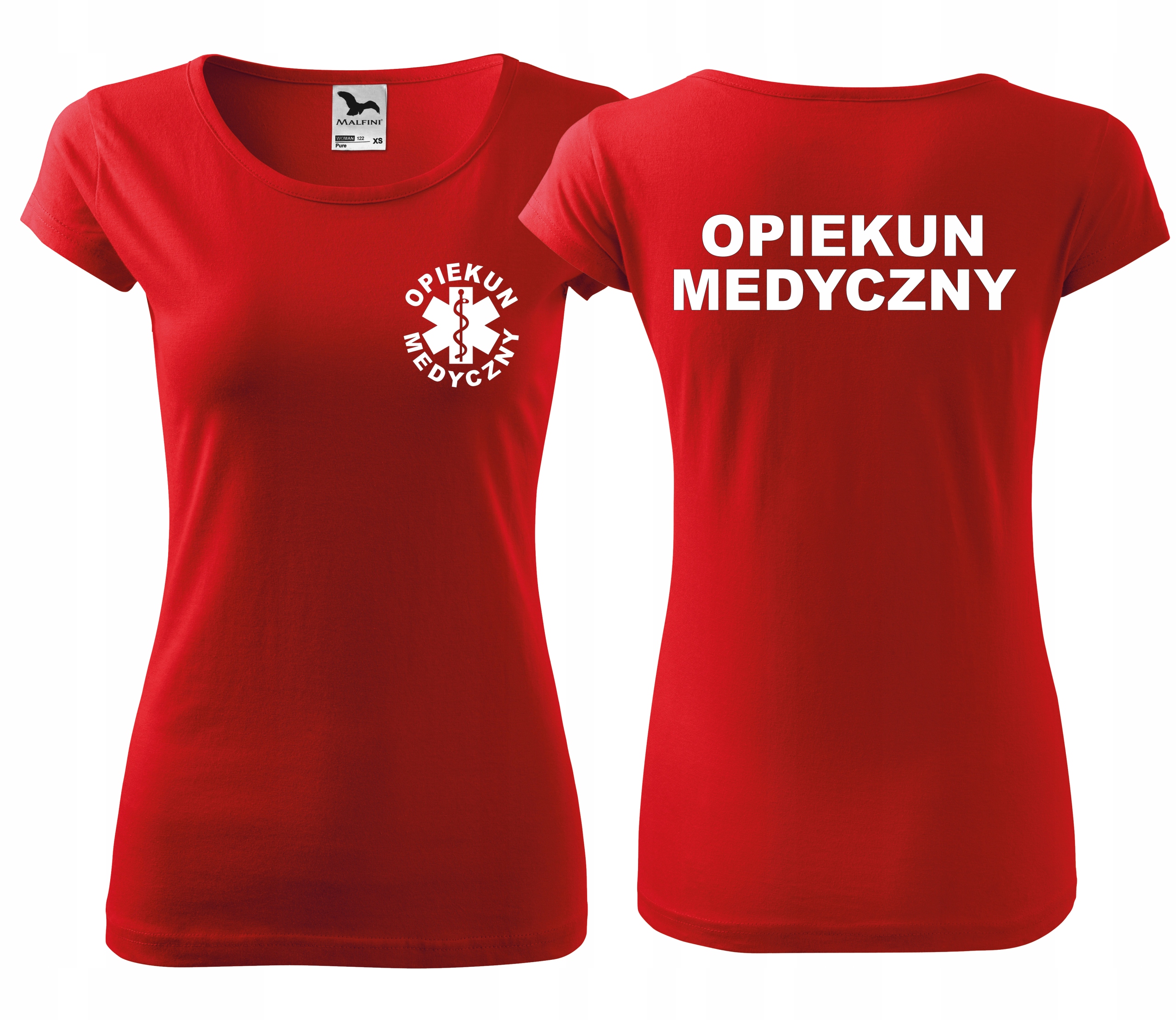 

koszulka Opiekun Medyczny eskulap z nadrukiem S