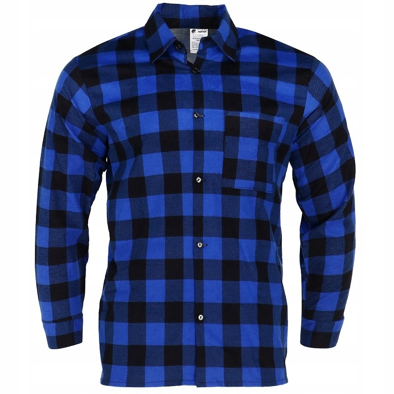 Koszula flanelowa XL PANTHER GITTER niebieska BHP