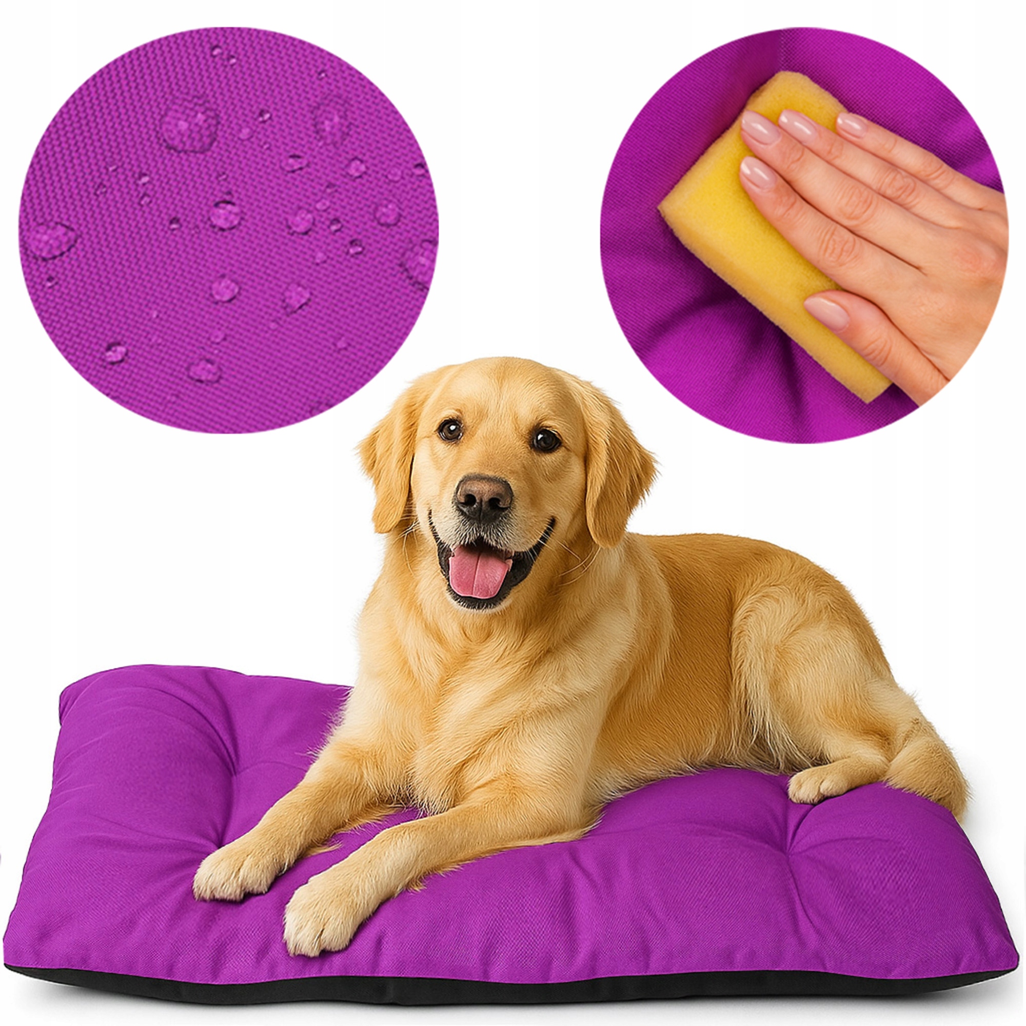 Levně Pelíšek pro Velkého psa, měkká poduška potah 120x80, Voděodolné, fuchsiová