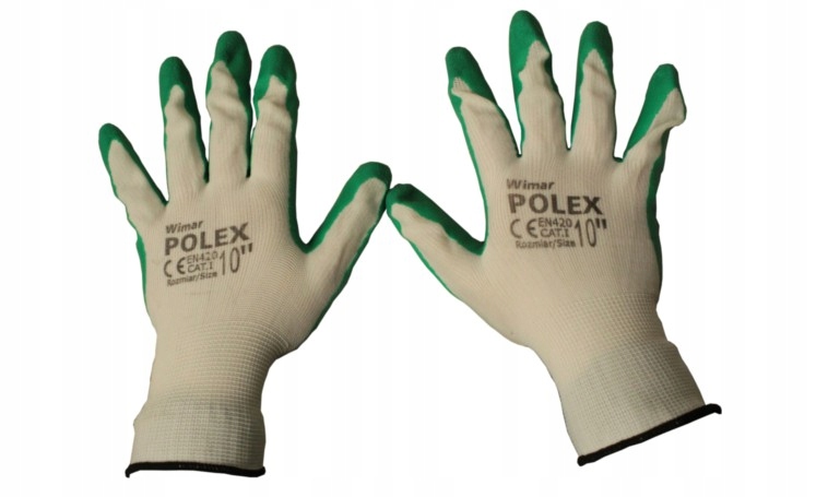 

Rękawiczki Rękawice robocze Polexy Zielone 10 XL