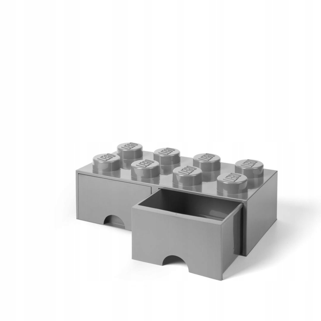 Lego (r) kontejner s kostkami a zásuvkami osmička šedá