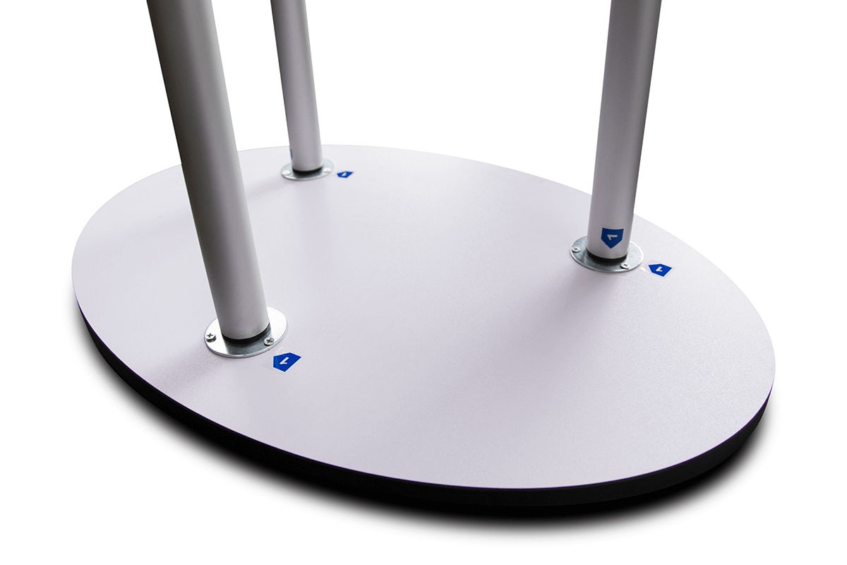 Trybunka reklamowa, tekstylna, Lada Targi, z wydrukiem Wysokość produktu 100 cm