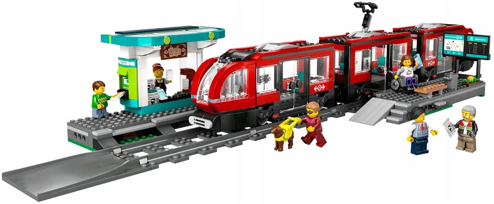 stavebnice Lego City 811 dílků Městská tramvaj se stanicí 60423