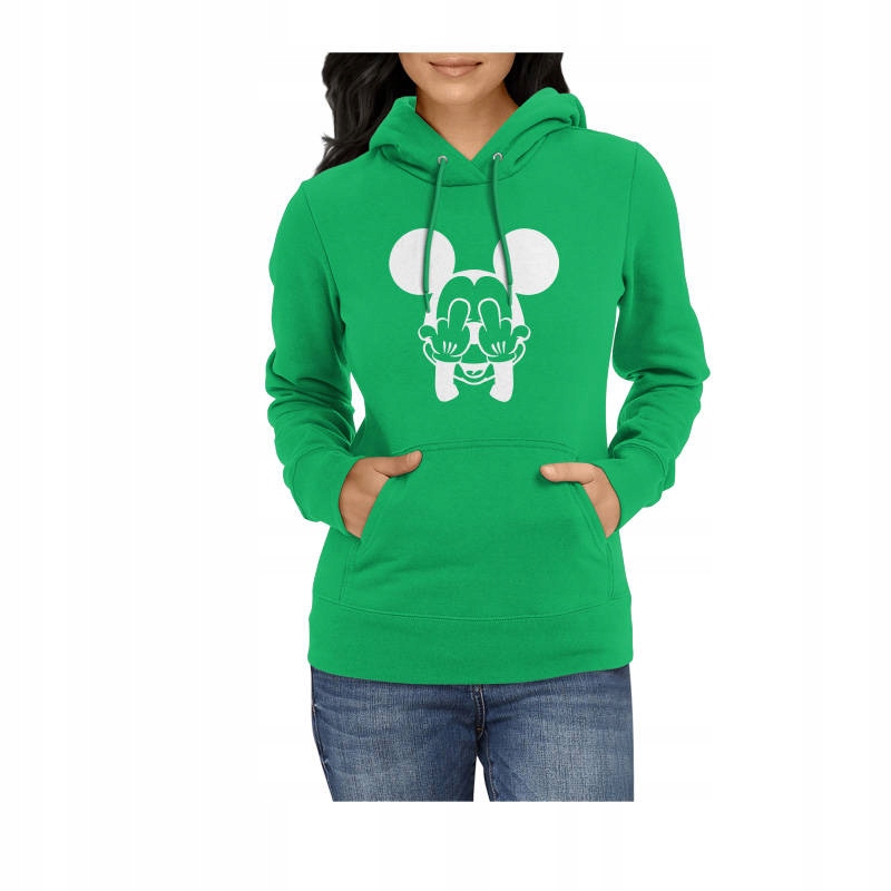 

Bluza damska Mickey f*ck it, zieleń kelly XL